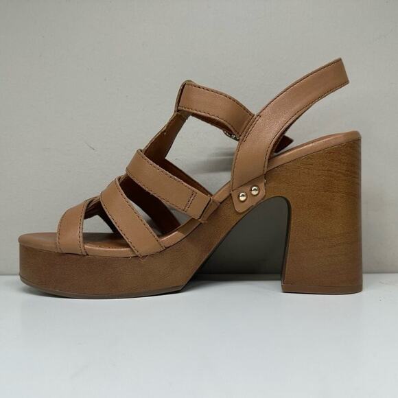 NWOB | Lucky Brand | Imana Fisherman Platform Heel Sandal | Tan | Size 8.5 - Picture 3 of 15